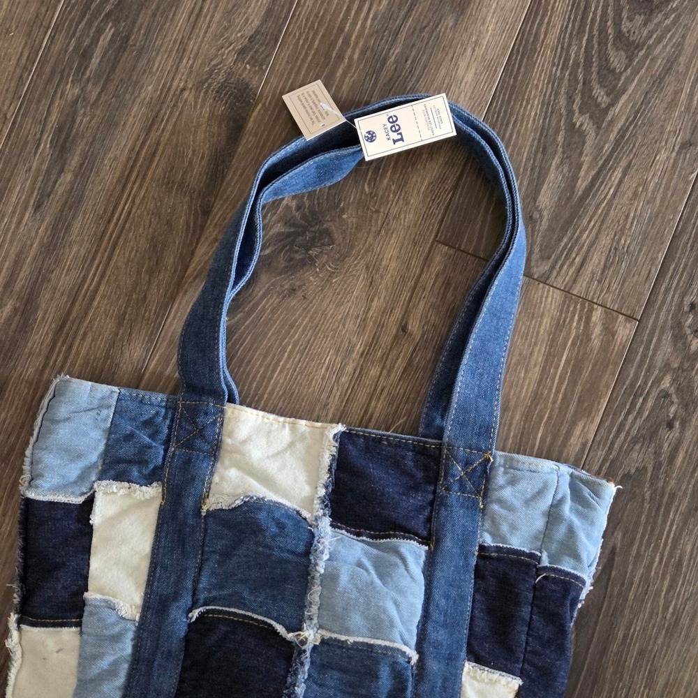 Lee x Kacey Musgraves Patchwork Tote Denim Bag Western Cowgirl Y2K Blue - Picture 8 of 10